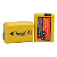 Yellow Battery NP-FW50 NP FW50 Battery for Sony A6000, A7, A7R II, A3000, SLT-A55VB, RX10 Mk iv, RX10 iii, SLT-A35, NEX-3N