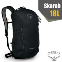 ☆【美國 OSPREY】新款 Skarab 18 登山健行雙肩後背包18L.附2.5L水袋/黑 R