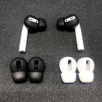 Silicone Earphone Covers for AirPods 1/2 Wireless Bluetooth Earphones - 2 Pairs Earpads & Eartips, F