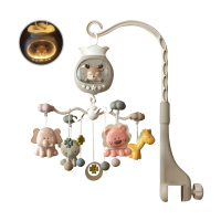 JoyNa 嬰兒床鈴 可愛動物音樂旋轉床鈴(安撫玩具/嬰兒玩具/床夾/音樂鈴嬰兒手搖鈴/音樂吊鈴)
