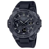 CASIO卡西歐 G-SHOCK精緻黑色雙顯錶(GST-B400BB-1A)