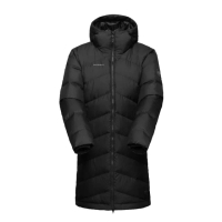 【Mammut 長毛象官方直營】Fedoz IN Hooded Parka W 長版羽絨連帽大衣外套 黑色 女款 #1013-02091