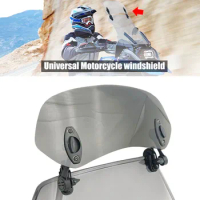 Universal Motorcycle Risen Adjustable Wind Screen Extension Windshield Spoiler Air Deflector For BMW KAWASAKI YAMAHA HONDA