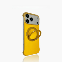 เคสโทรศัพท์ iPhone 17 Pro Max แบบไร้ขอบ ลายหนังซับใน น้ำหนักเบา พร้อมขาตั้งโลหะแม่เหล็ก (มาพร้อมกล่อ
