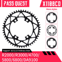 PASS QUEST X110 4claw 110BCD R2000R3000 4700 5800 6800 DA9000 Crankset Round OVAL Hollow Road Bike Parts Narrow Wide Chainrings