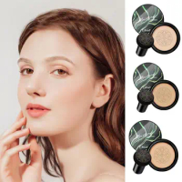 Air Cushion CC Cream+Mushroom Head Sponge Puff Kit Coverage Tone Skin Beauty Concealer Brighten Moisturizing Full Cream R2B8