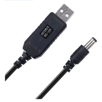 Thùng Cáp tăng cường mở rộng 100cm Cổng USB Wifi sang cáp sạc dự phòng Thiết bị điện tử DC 5V đến 12