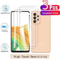 Three piece combination of full screen tempered glass protective film suitable for Samsung A31 / F11 KC / A32 4G / 5G / A33 5g