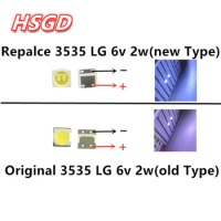 20PCS/2PCS For LG SMD LED 3535 6V Cold White Chip-2 2W For TV/LCD Backlight TV Application