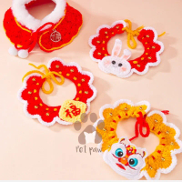 Kalung Anjing Kucing Imlek CNY Bib Kostum Aksesoris Leher Anabul Lucu Sincia Premium Import
