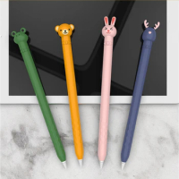 Stylus Pen Protective Cover Stylus Silicone Protective Sleeve Cute Cartoon Animal Case Non-slip Drop-proof For Apple Pencil 1st