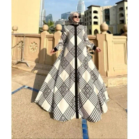 DRES ZEBRA VIRAL SET HIJAB SHELLASAUKIA ORIGINAL