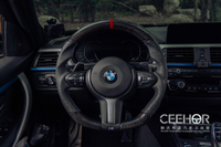 [細活方向盤] 正碳纖維紅環款 BMW F30 F32 F20 F34 F36 F80 F82 寶馬 變形蟲方向盤 方向盤 造型方向盤