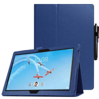 Flip Case For Lenovo Tab4 10 Plus TB-X704 TB-X304 Tablet Leather Cover For Tab P10 E10 M10 TB-X705 TB-X104 X306 X606 X505+ Pen
