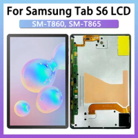 10.5 inches for Samsung Tab S6 SM-T860 SM-T865 T867 SM-T865N T867V T867U T867R4 LCD display touch screen with fingerprint