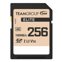 【TEAM 十銓】Elite SDXC 256GB UHS-I U3 V30 4K 記憶卡 [支援4K UHD攝錄影+終身保固]