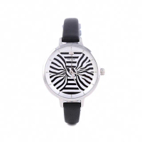 【KATE SPADE】系列條紋蝴蝶結計時腕錶-黑白(無盒裝)
