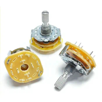 4PCS Metal Rotary Switch 20MM 1 Pole 12 Position M9X0.75 18 Teeth Knurl Shaft With Solder Terminals 1P11T/2P6T/3P4T/4P3T
