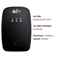 H808-USA 150Mbps 4G Wifi Router Portable 4G Wifi Router Mobile Router With SIM Card Slot Applicable To The Americas Canada