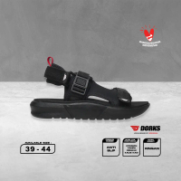 Dorks Hunter Full Black - Sandal Outdoor Casual Pria Wanita Original