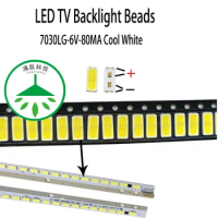 100Pcs/lot Maintenance of backlight beads of commonly used led tv 7030 6v 80ma cold white light suitable for LG screen