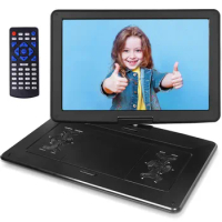 Spin 22 Inches Portable DVD Console CD EVD VCD MP3 MP4 Player 15.6 Inch LED LCD HD Screen E-book Game Aux TV USB Input AV Output