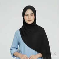 NYENTRIK Hijab Kerudung Pashmina Plisket Padi Jilbab Pasmina Ceruty Babydoll NYK-4423 Semua Ukuran H
