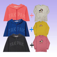 【YAKPAK】MIT休閒猴運動系列連帽外套+上衣組