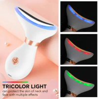 Face Neck Beauty Device Photon Therapy Lifting Skin Rejuvenation EMS Massager Reduce Double Chin Anti Aging Wrinkle Vibrator