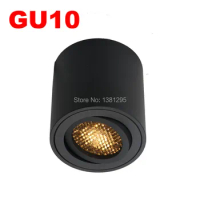6PCS Cylinder Surface Mounted LED Downlight GU10 Ceiling Spot Light Fixture White Black Flush Lamp GU 10 Fitting Honeycomb