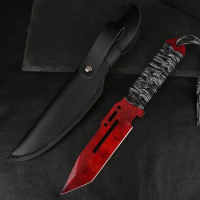 Stainless Steel CS :GO Fixed Blade Knife Counter Strike Tactical Straight Camping Survival Hunting Knives With Sheath Fade Color