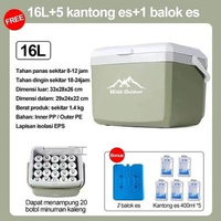 Cooler Box 6/10/16/30L Container Box Cooler Box Outdoor Ukuran Besar Picnic Cooler Plastik Pendingin