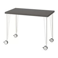 LINNMON/KRILLE 書桌/工作桌, 深灰色/白色, 100 x 60 公分