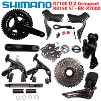 Shimano 105 Di2 Groupset R7100 Crankset Cassette R8150 Shifter R7000 V-Brake Rim Brake Groupset For Road Bike Original Shimano