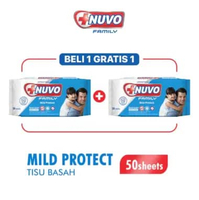 [BUY 1 GET 1] - Nuvo Tisu Basah Antiseptik Fresh Mild Protect 50 Sheets