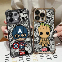 Captain America Groot Cover For OPPO A5X A3X A3 Pro A5 Pro A16 A60 A56 A38 A79 A58 A98 A78 A96 A15S 
