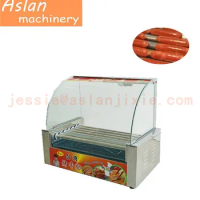 Automatic Hot Dog Roast Machine/ 11 Roller 9 Roller Hot Dog Grill Machine With Bun Warmer/commercial Corn Dog Waffle Maker