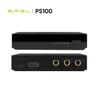 SMSL PS100 USB C DAC AMP Bluetooth Coaxial Optical HDMI Audio Converter Multifunctional Amplifier for Home Car Music ES9023 Chip