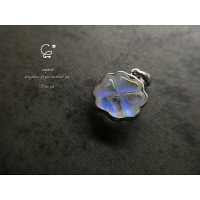 月光石 幸運草 純銀吊墜 2253/月光石/純銀吊墜/925純銀/ [晶晶工坊-love2]