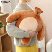 Plush Tiny Head Teddy bear Toy Stuffed Small Head Big muscle Body Sloth Panda Boyfriend Hug Pillow Chair Cushion Birthday Gift