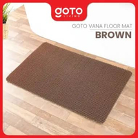 Goto Vana Floor Mat 3D Keset Kamar Mandi PVC Anti Slip Menyerap Air Alas Kaki Jaring 60 X 90 BROWN