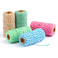 2mm 100Meter/5Rolls Macrame Cord Cotton Natural Rope Twine String For Craft Decor Wall Hanging Cotton Baker Twine Rope