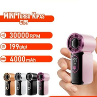 MJ [Penawaran Terbatas] Kipas Angin Mini Genggam High Speed Kipas Mini Portable 20000Rpm 199Level Mu