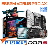 Intel i7 12700KF LGA 1700 Motherboard Kit DDR5 Gigabyte B660M AORUS PRO AX Motherboard B660 Mainboar