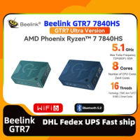 Beelink GTR7 AMD Ryzen7 7840HS gtr7pro Ryzen9 7940hs gaming mini pc office gamer ram 32G SSD 1TB DDR5 desktop laptop Computer