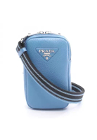 Prada Pre-Loved Prada mini bag phone holder Shoulder bag leather blue