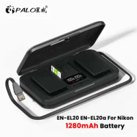 EN-EL20 EN-EL20a Battery+Multi-Function Charger Case for Nikon Coolpix P1000, 1 j1, 1 J2, 1 J3, 1 S1, 1 V3,Coolpix A,Coolpix A 1