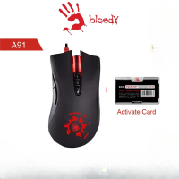 Chuột có dây A4Tech Bloody A91 macro tức thời bằng một cú nhấp chuột ổ macro Io1.1 động cơ quang học