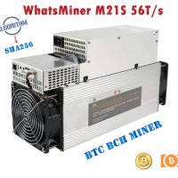Free Shipping BTC Miner WhatsMiner M21S 56T With PSU Better Than Antminer S9 S11 S15 S17 S17 Pro T17 Z9 Z11 S19 WhatsMiner M3