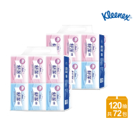 Kleenex 舒潔 商用-抽取式衛生紙輕巧包120抽/72包